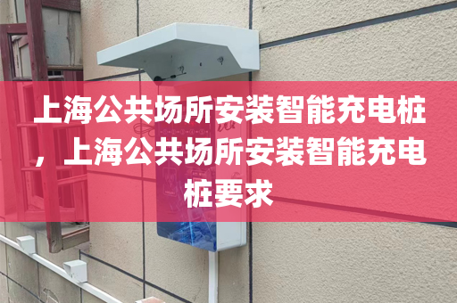 上海公共场所安装智能充电桩，上海公共场所安装智能充电桩要求