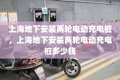 上海地下安装两轮电动充电桩，上海地下安装两轮电动充电桩多少钱