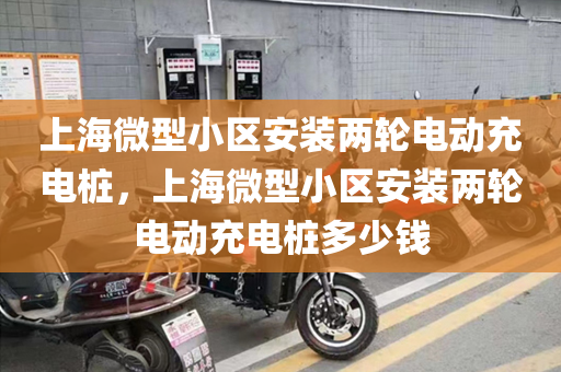 上海微型小区安装两轮电动充电桩，上海微型小区安装两轮电动充电桩多少钱