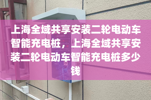 上海全域共享安装二轮电动车智能充电桩，上海全域共享安装二轮电动车智能充电桩多少钱