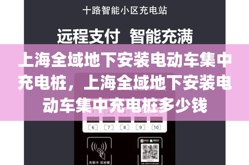 上海全域地下安装电动车集中充电桩，上海全域地下安装电动车集中充电桩多少钱