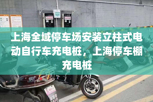 上海全域停车场安装立柱式电动自行车充电桩，上海停车棚充电桩